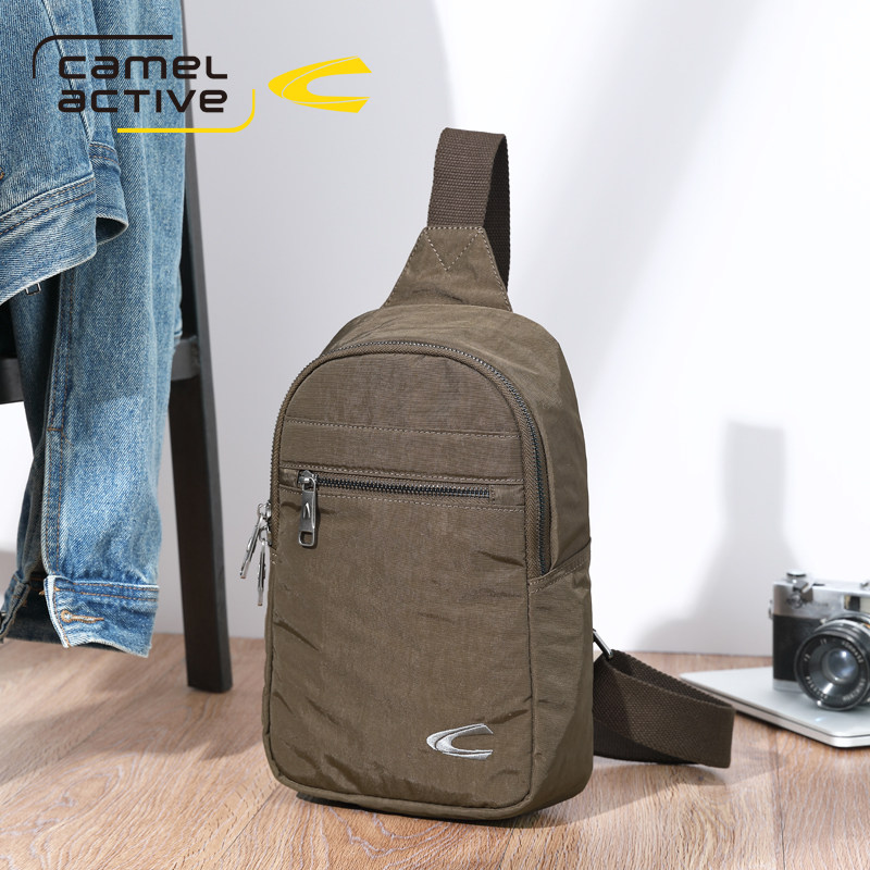 Camel Active Chest Front Bag Camel Dynamic Chest Bag Male Sails Cloth Bag Sloped Satchel Street Trend Single Shoulder Bag
