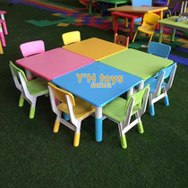 Children Luxury Lift Table And Chairs Study Desks Positive Square Table Plastic Table Plastic Table Kindergarten Table New Fire Protection Board