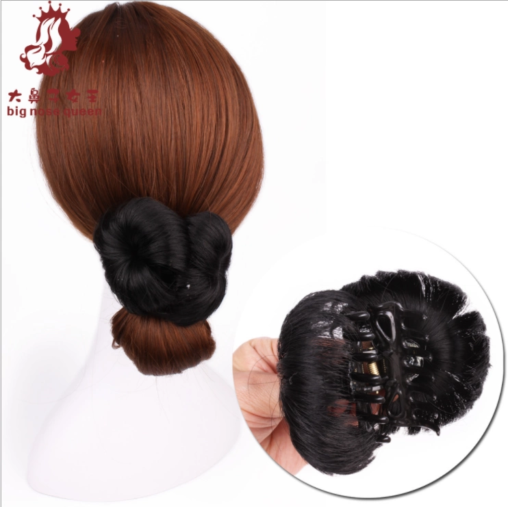 Hai bông hoa kẹp nhiệt độ cao lụa tóc giả túi tóc nữ hoa xoăn nụ tóc cô dâu phụ kiện tóc búi tóc - Phụ kiện tóc