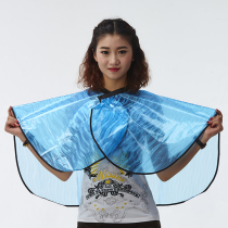 Haircut special enlarged beauty hair shawl transparent anti-oil cushion shoulder wash with waterproof hot dyeing and hair cut and hair-dyed hair