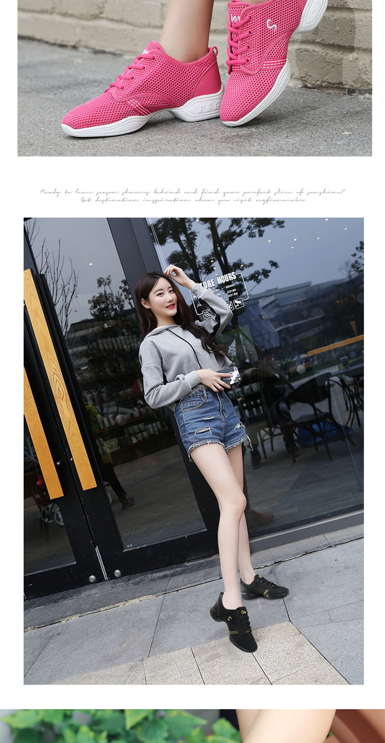 Hui Wei lưới nhảy giày nữ nhảy vuông mùa hè giày khiêu vũ jazz mềm đáy giày nhảy hiện đại mới - Khiêu vũ / Thể dục nhịp điệu / Thể dục dụng cụ trang phục khiêu vũ thể thao