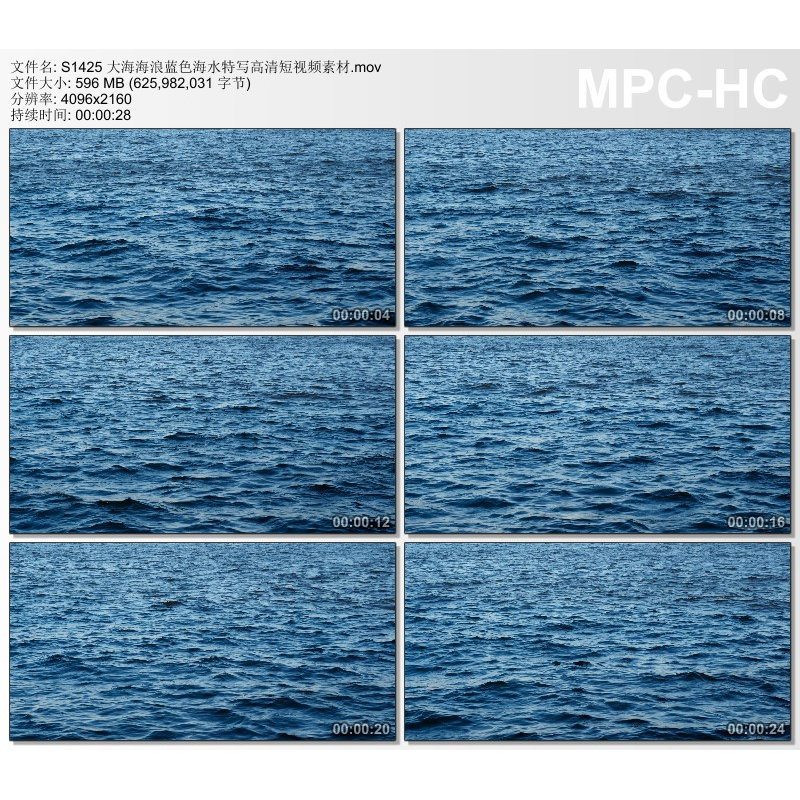 4K High-Definition Sea Waves, Blue Sea Water, Close-Up Shots of the Sea Surface, High-Definition Real-Shot Video Footage 4K High-Definition Sea Waves, Blue Sea Water, Close-Up Shots of the Sea Surface, High-Definition Real-Shot Video Footage