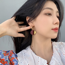 Exaggerated design big earrings 2020 New Tide retro temperament Net Red advanced ear clip without ear hole earrings female