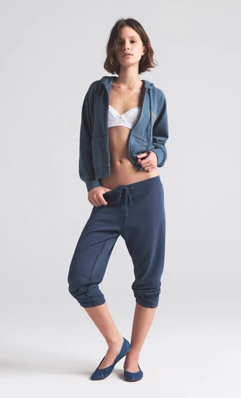 Ski Card Sister Shrunken Jogger American-Style Cropped Sweatpants with Tapered Legs, Lightweight Fleece, Washed and Soft for Jogging