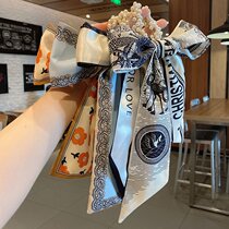 Gypsophila girl short streamer summer fairy air belt hair ring bow bow hair rope headgear scarf