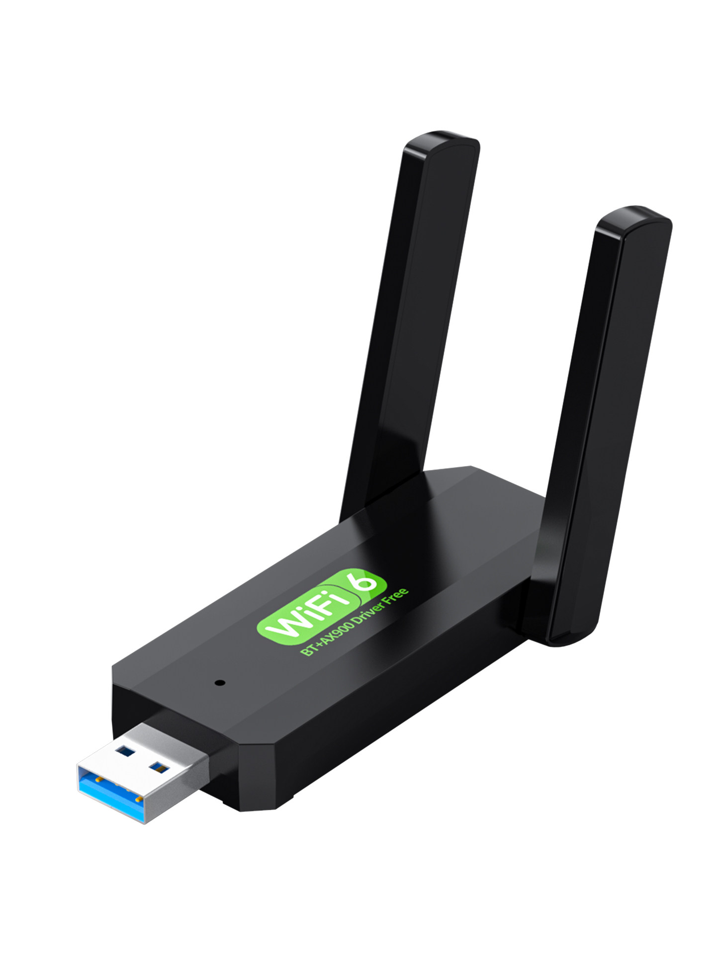 USB Wireless Network Card Desktop Wifi6 Receiver Transmitter Laptop Host Unlimited Internet Card Connection Hotspot External Network Gigabit 5g Dual-Band Signal Driver-Free 1800m