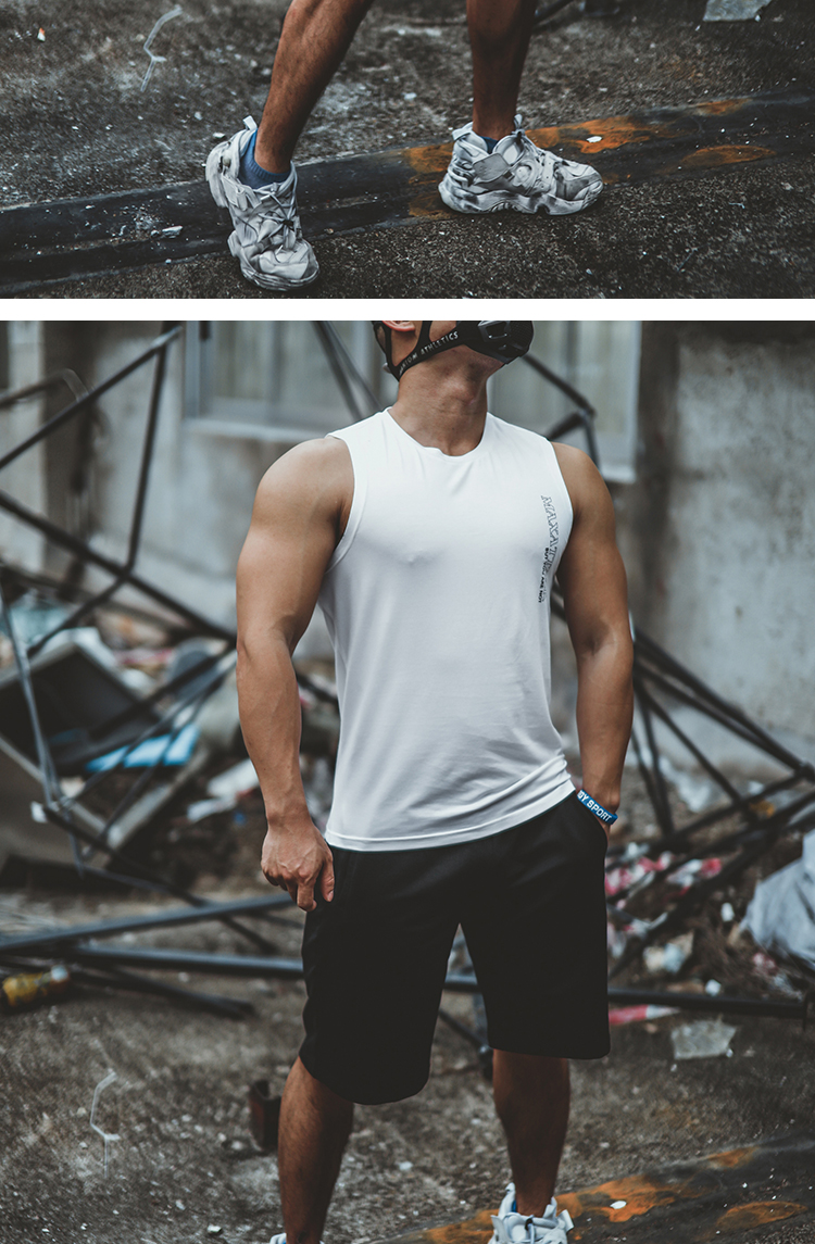MAXATTACK quần short thể thao nam Tide thương hiệu thêu châu Âu và Mỹ chạy bóng rổ năm quần quần thể dục - Quần thể thao quần thể thao adidas