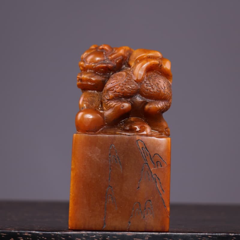 古董品 田黄石 寿山石 珍藏品神兽印鑑y113 古董品 田黄石 寿山石 珍藏品神兽印鑑y113 - メルカリ