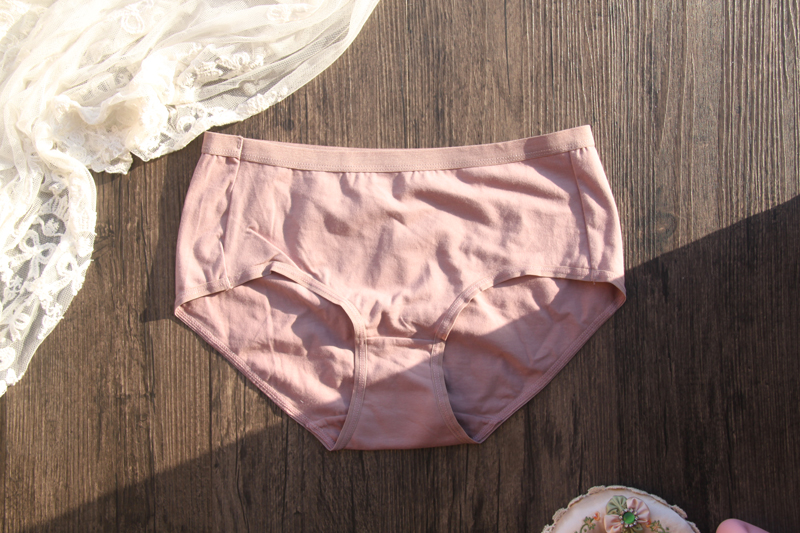 Ins đơn giản gió nền cotton đồ lót cao eo thoải mái tam giác quần đáy túi hông nữ đai béo mềm chị quần lót đùi
