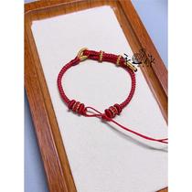 Suitable for small aperture soft eight-strand wearable hard gold transfer beads safety buckle pendant hand rope bracelet DIY semi-finished product