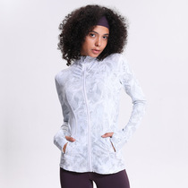 Autumn Winter New Foreign Trade Export Digital Printed Yoga Fitness Jacket Sashimi Sports Zipper Running Long Sleeves