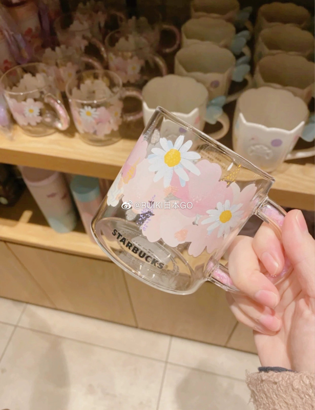 In Stock! Japan Starbucks Sakura Limited Edition Mug, Popular Daisy Glass Cup