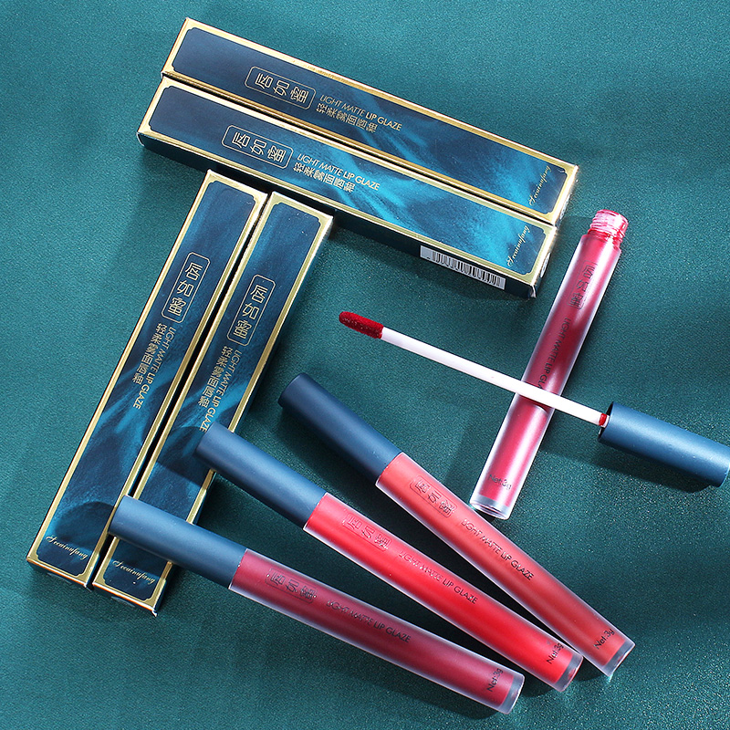 Chinese wind matte lipstick pens waterproof persistent without decolorizing lip pens Natural embellishes female hooks not dropping color beginners-Taobao