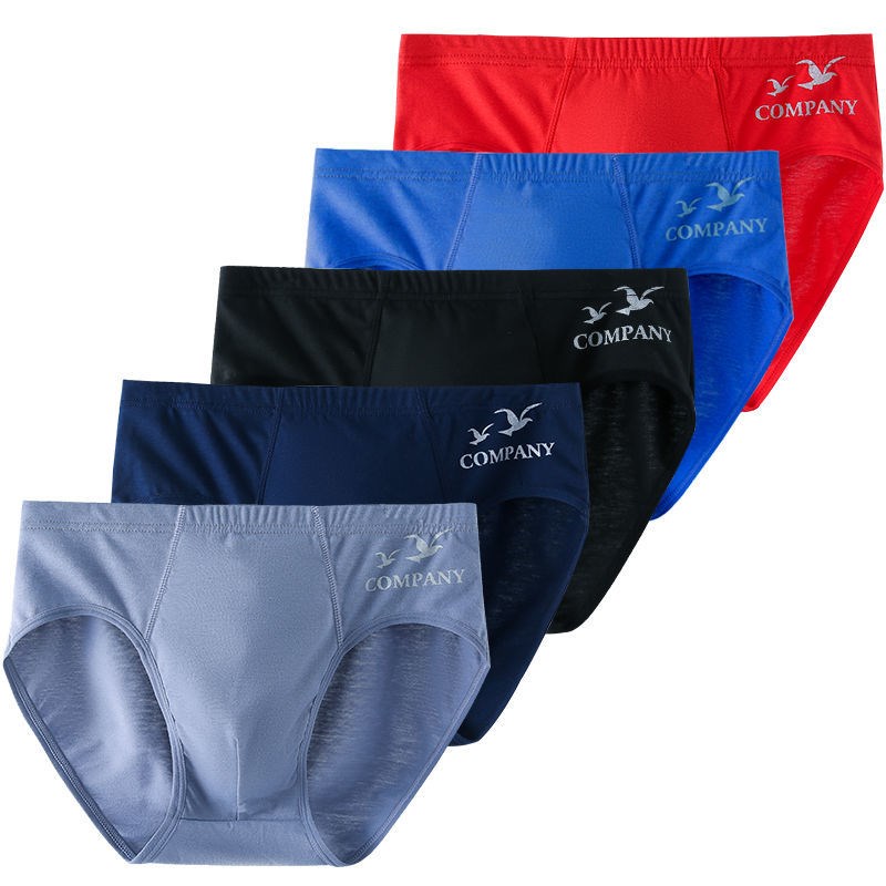 Cotton Men's Briefs Cotton Triangle Pants Mid Waist Youth Pants Loose Shorts Plus Hypertrophy Size Fat Guy Safety Pants 2021