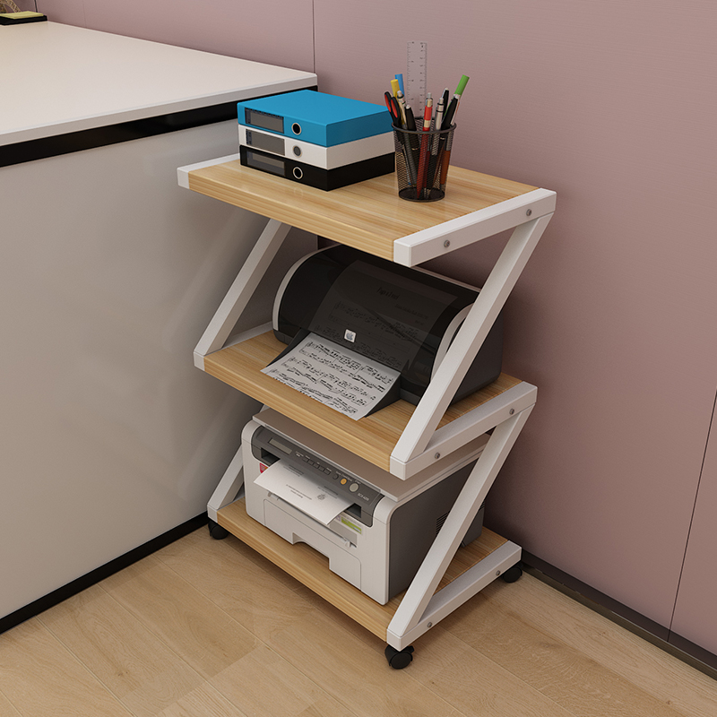 Creative Office Desktop Printer Shelf Storage Rack Shelving Double