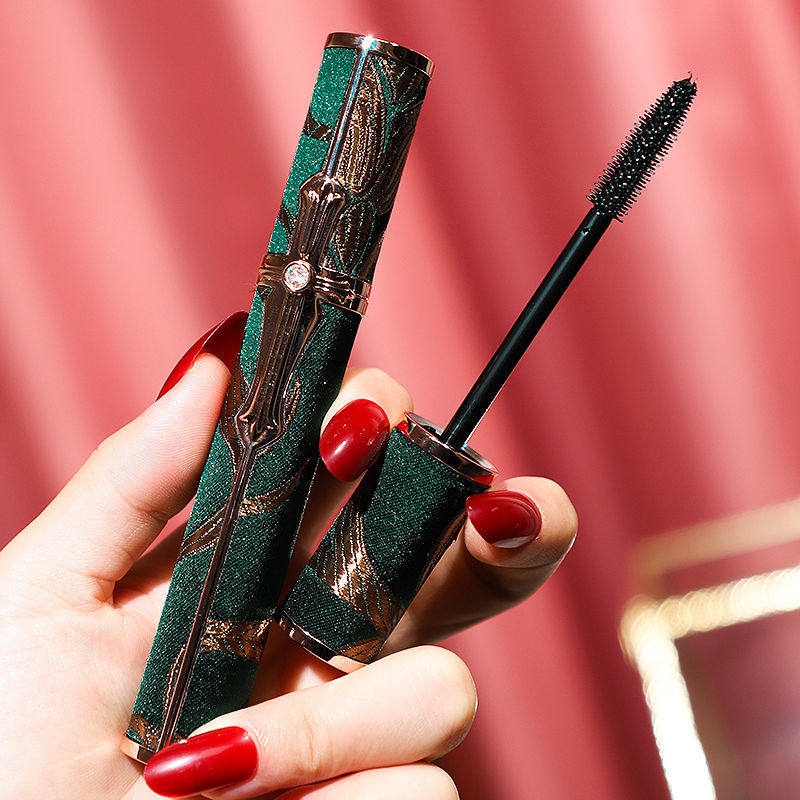 Large eye mascara fiber long curly and unseasick and lengthened encrypted extra-long root root well-defined extremely small fine brush head