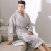 Váy ngủ mùa đông san hô nhung nhung cotton dày nam cộng với áo choàng nhung cỡ lớn cho nữ chất béo mm200 kg