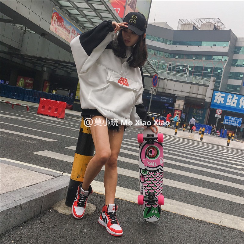 New ins siêu giày lửa Hàn Quốc ulzzang giày thể thao nữ Harajuku hoang dã đường phố bắn cao để giúp giày thường