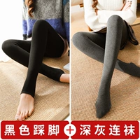 Черные ступени+темно -серые носки