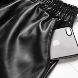 Демисезонные полиуретановые шорты, зимние штаны, высокая талия, свободный крой, 2019, оверсайз, в корейском стиле