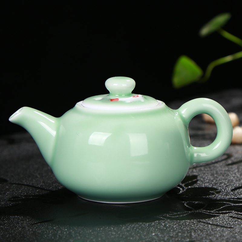 Sản phẩm duy nhất celadon bộ trà bìa bát ấm trà cá tách trà rửa chén trà khăn trà trà trà clip trà sáu lễ quý ông trà phụ kiện - Trà sứ bộ ấm pha trà