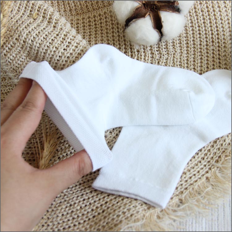 Mùa thu và mùa đông trẻ em vớ trắng tinh khiết cotton cô gái vớ trắng