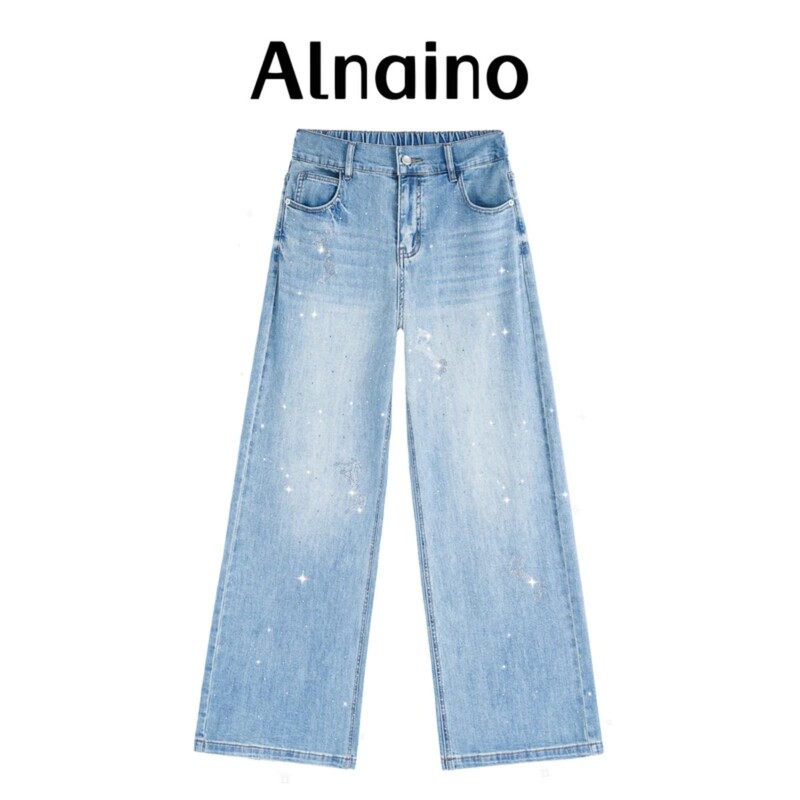 【Ainainu】2026 Summer High-Waisted Stretch Slimming Straight-Leg Jeans for Women Plus Size Narrow Fit