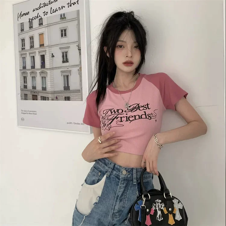 Ретро летняя футболка с короткими рукавами, американский стиль, slim fit