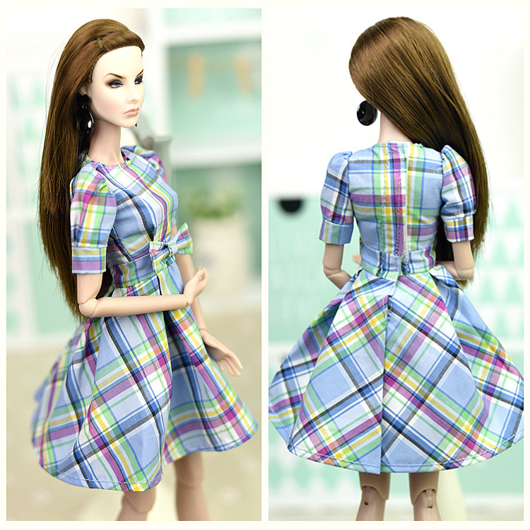 6-point doll dress heart yi ob momokofr2 supermodel Fashion Royalt dg poppy plaid skirt