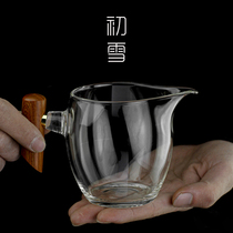 Preliminary snow heat resistant glass fair cup glass thickened heat-resistant sub-tea instrumental filter Gongfu tea with tea leak suit