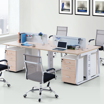 Shenzhen simple office furniture combination staff desk 4-person screen card modern staff computer desk and chair