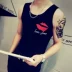 Áo vest tâm linh vest xã hội không tay nam xu hướng Slim fit bó sát thoáng khí thấm hút mồ hôi cá tính