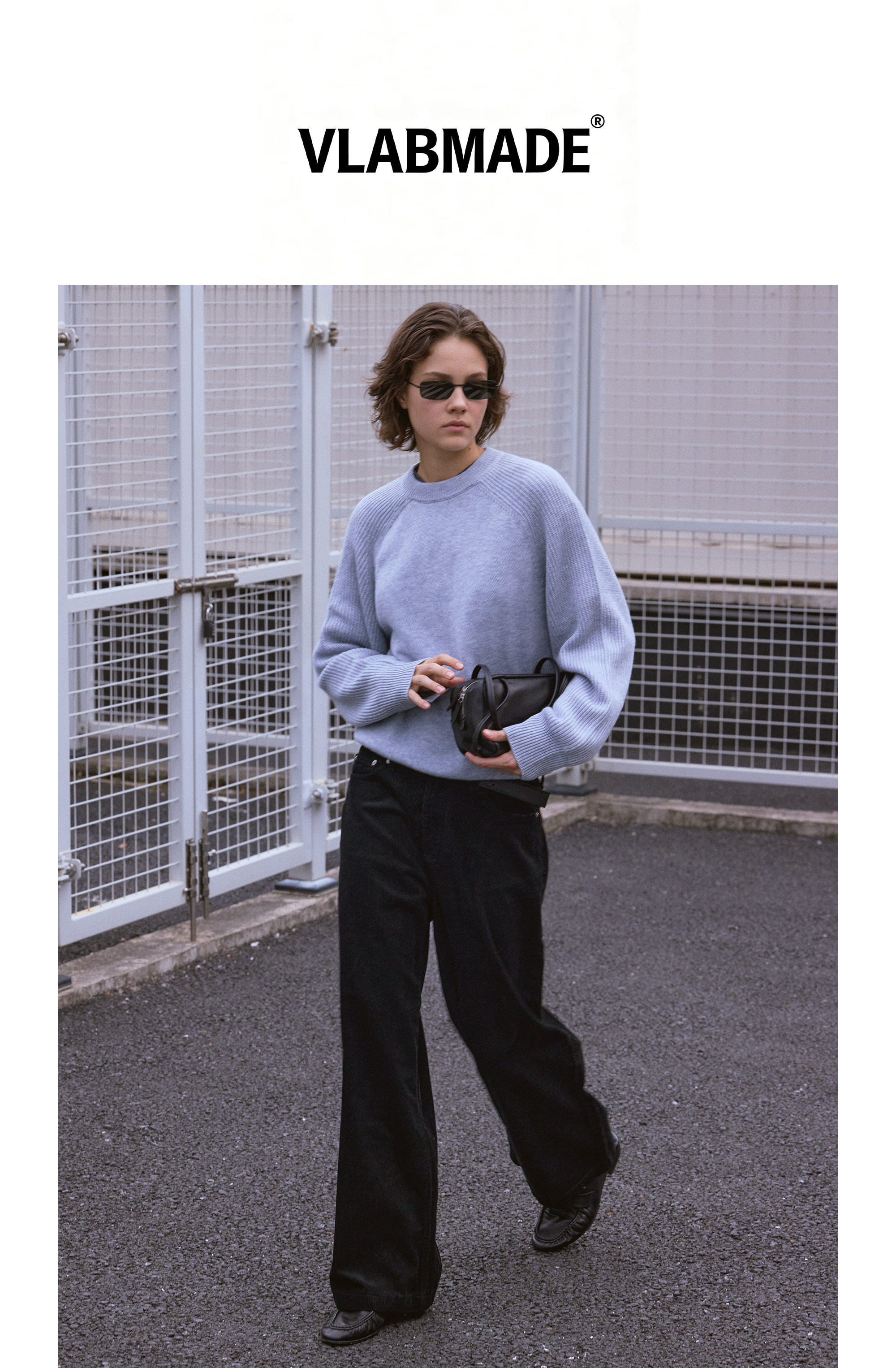 VLABMADE Ribbed Raglan Loose Knit Sweater