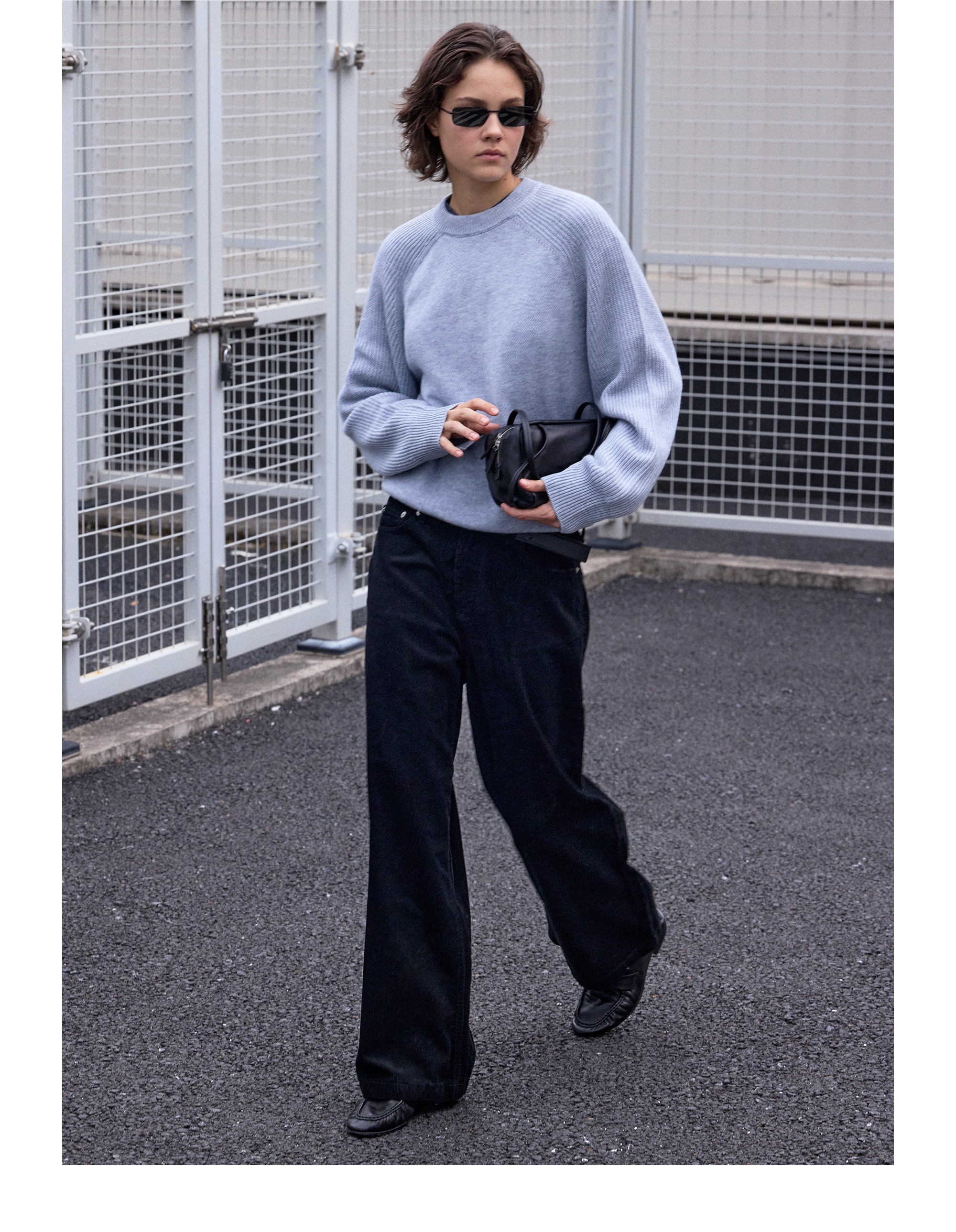 VLABMADE Light Wash Wide-Leg Trousers