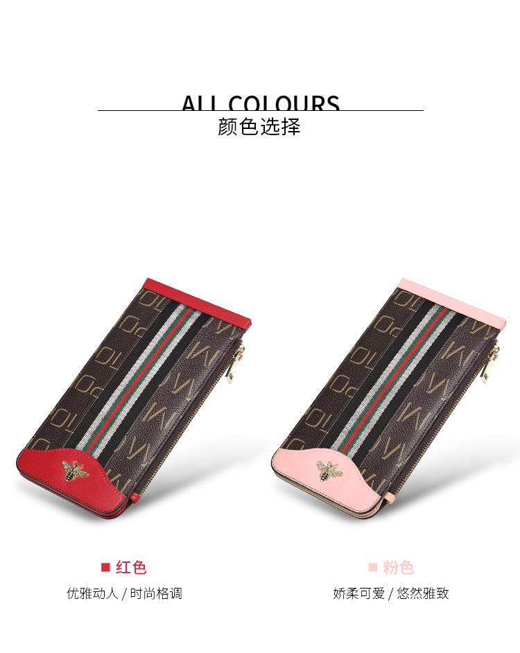 Hoàng đế Paul 2019 mới gói dung lượng lớn gói nữ dây kéo dài ví nữ phần mỏng thời trang ly hợp túi thủy triều - Chủ thẻ bóp lv