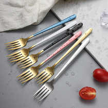 304 stainless steel fork ins Nordic retro style Home dining fork long handle Meal Fork Steak with sweet pitchforks