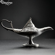 Aladdin magic lamp metal retro decoration creative ornaments crafts living room study home accessories praying for blessings