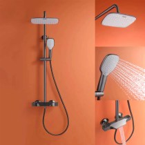 Thermostatic Bath Shower Shower shower sprinkle with modern minimalist Nordic full copper home bathroom toilet Gun Grey Shower