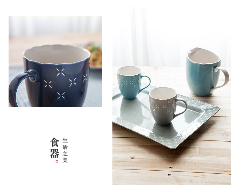 Nordic Japanese - style tableware ceramics household rainbow such as bowl bowl of rice bowl to eat nice bowl creative abnormity large soup bowl