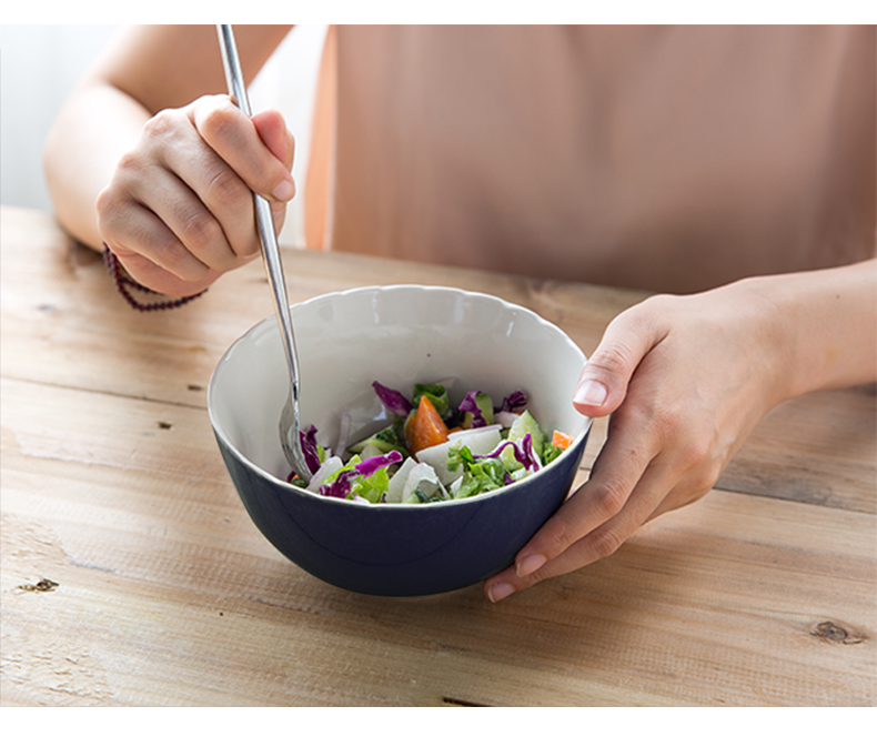 Nordic Japanese - style tableware ceramics household rainbow such as bowl bowl of rice bowl to eat nice bowl creative abnormity large soup bowl