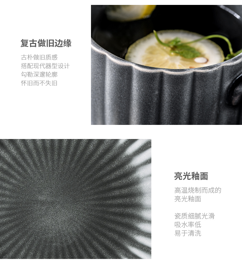 Northern Chinese style restoring ancient ways household ceramics tableware dishes a single fruit bowl dish plate embossed mark cup dish