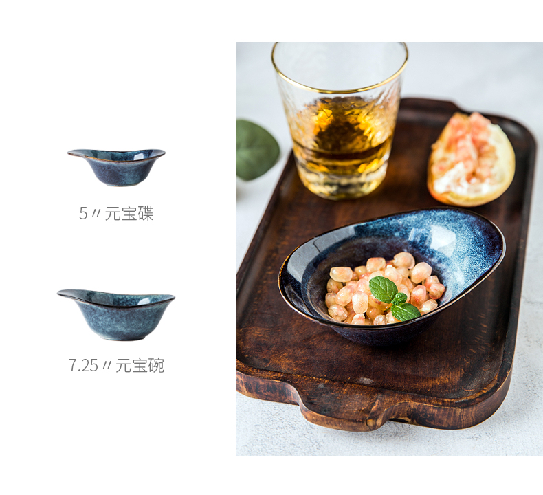 Nordic wind restoring ancient ways, ceramic tableware home plate western - style food dish bowl dessert bowl juice bowl of salad bowl hat to bowl