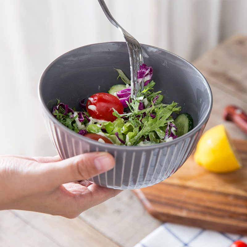 Korean Japanese ceramics tableware domestic large mercifully rainbow such as bowl bowl creative rainbow such as always nice dinner bowl dessert bowl