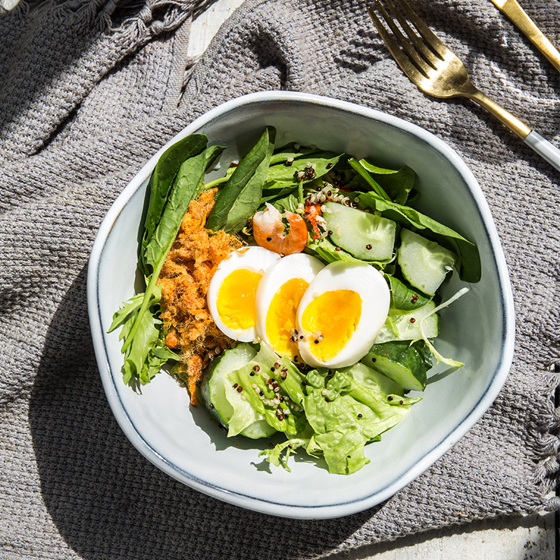 Nordic ins creative express it in Japanese European household tableware ceramic bowl bowl shalala noodles bowl mercifully rainbow such use
