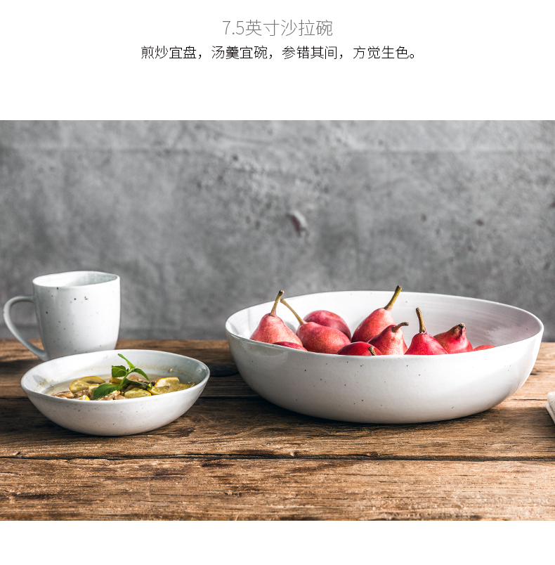 The original glaze manual irregular Japanese northern wind household ceramic bowl bowl rainbow such as bowl of soup pot soup bowl plate tableware