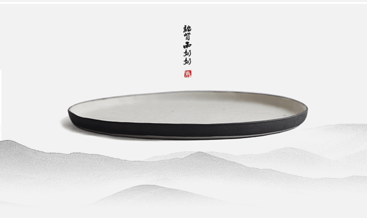 Japanese style restoring ancient ways of household ceramics tableware flat plate breakfast dish dish dish tray was western - style food dish MoBai steak