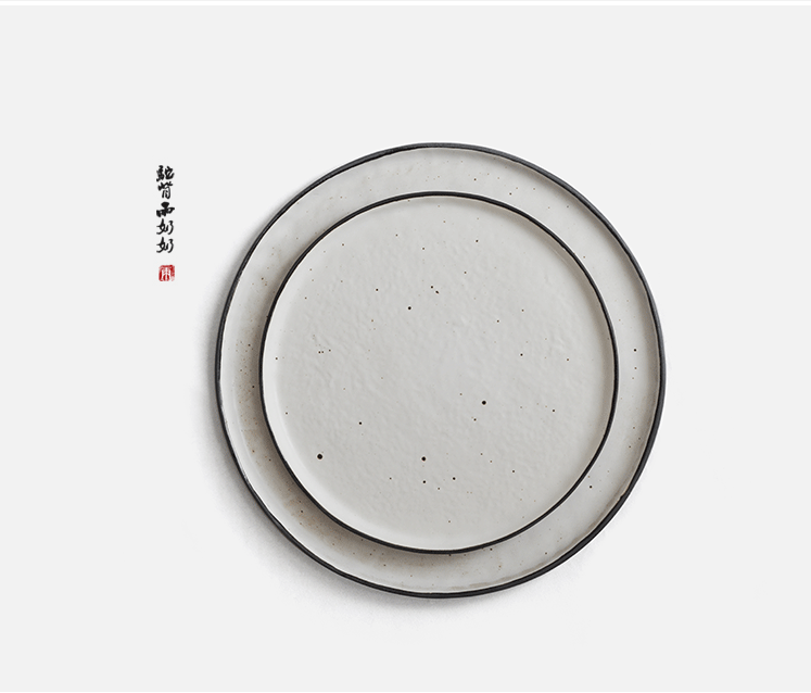 Japanese style restoring ancient ways of household ceramics tableware flat plate breakfast dish dish dish tray was western - style food dish MoBai steak