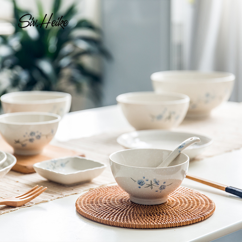 Japanese cherry blossom put creative household tableware ceramic bowl size dessert to use small bowl round bowl mercifully rainbow such as bowl bowl of soup bowl