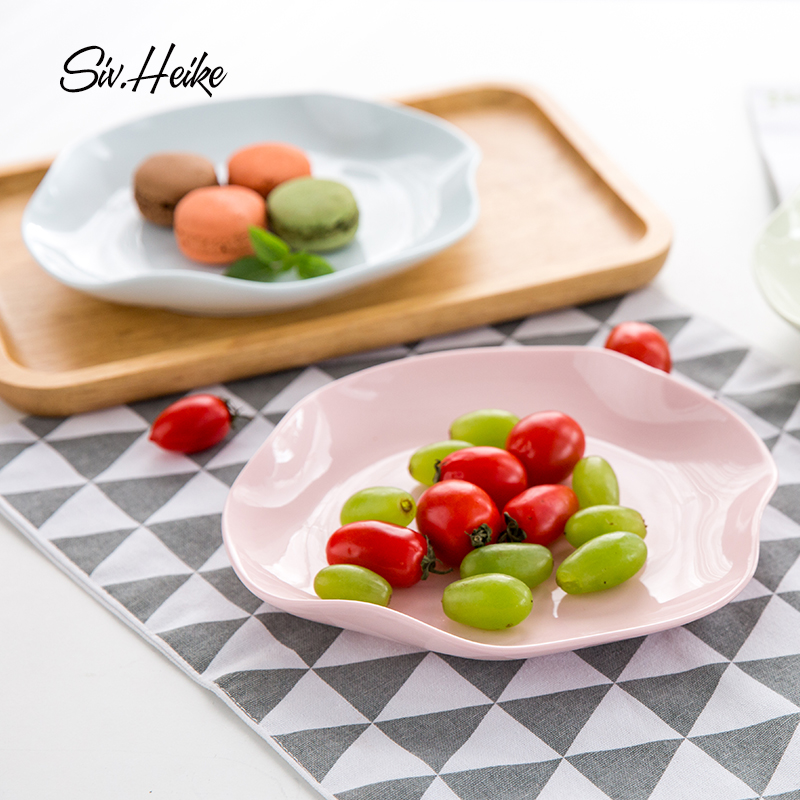 Household creative picking color Japanese European ins steak ceramic plate tableware western - style food dish plate plate plate