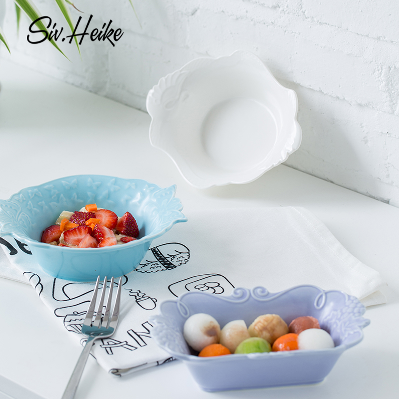 Creative lovely move ceramic dish of ice cream dessert sauce dish dish fruit salad bowl cake flavor dishes